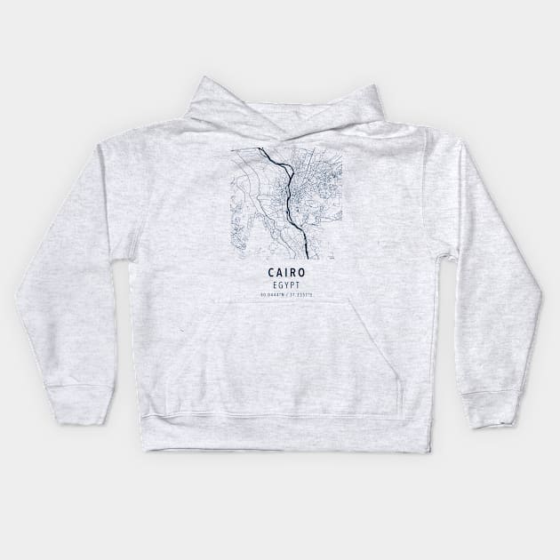 cairo simple map Kids Hoodie by boy cartograph